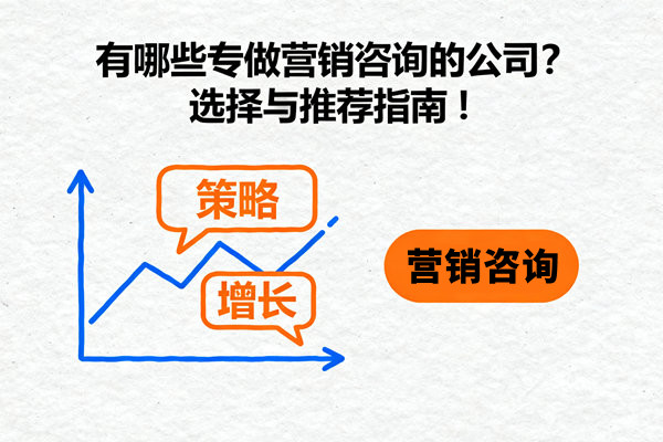 有哪些專做營銷咨詢的公司？選擇與推薦指南！